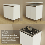 Kit 2 Gabinetes Bajos Reims Madesa 2 Puertas 3 Cajones BB