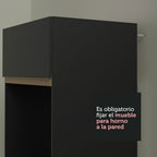 Combo Completo de Cocina 260 cm 8 Puertas 1 Cajón con Mueble para Horno y Microondas Negro/Marrón Reims Madesa
