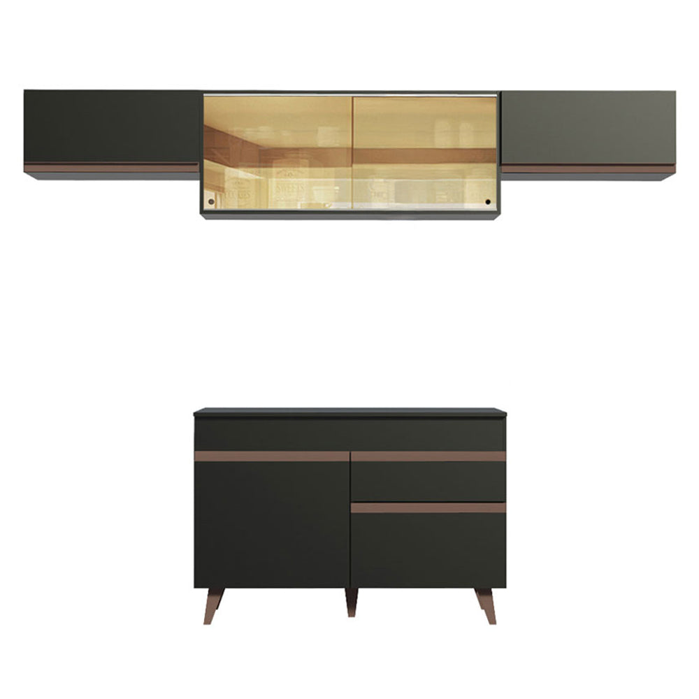 Combo completo de Cocina 260cm Negro Madesa 03