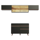 Combo completo de Cocina 260cm Negro Madesa 03