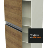 Cocina Compacta 100% MDF 170 cm Blanco/Marrón/Crema Smart Madesa 01