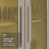 Cocina Compacta 180 cm Smart 100% MDF Blanco/Marrón/Crema 03