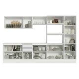 Combo Completo de Cocina 100% MDF 300 cm Blanco Smart Madesa 02