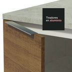 Combo Completo de Cocina 330 cm 11 Puertas 3 Cajones Sin Mesada con Mueble para Horno y Microondas Blanco/Marrón Stella Madesa 02