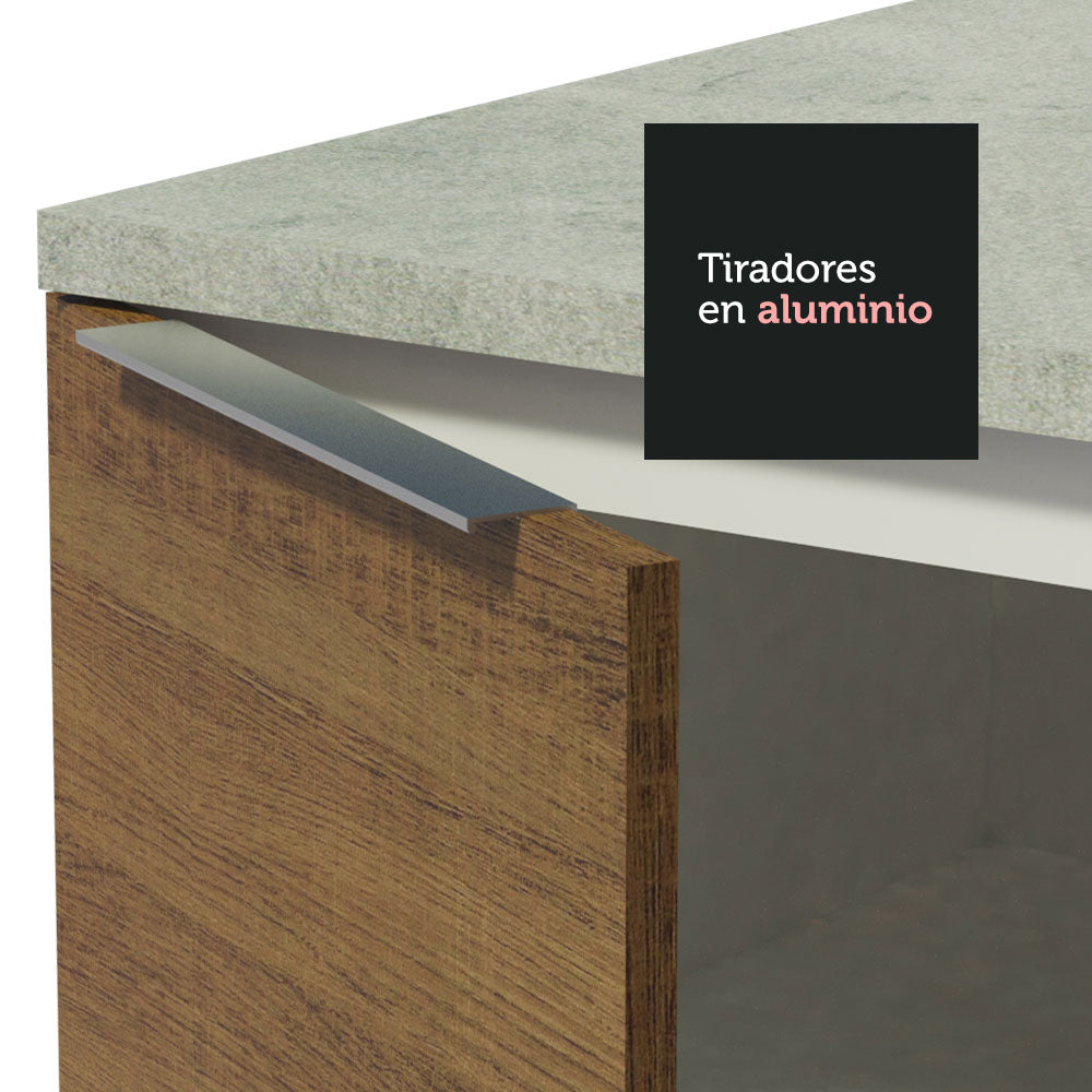 Combo Completo de Cocina 350 cm Blanco/Marrón Stella Madesa 01
