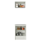Kit Cocina con Alacena y Bajo Mesada Topazio 60 cm 2 Puertas (Con Mesada) Blanco/Negro Madesa