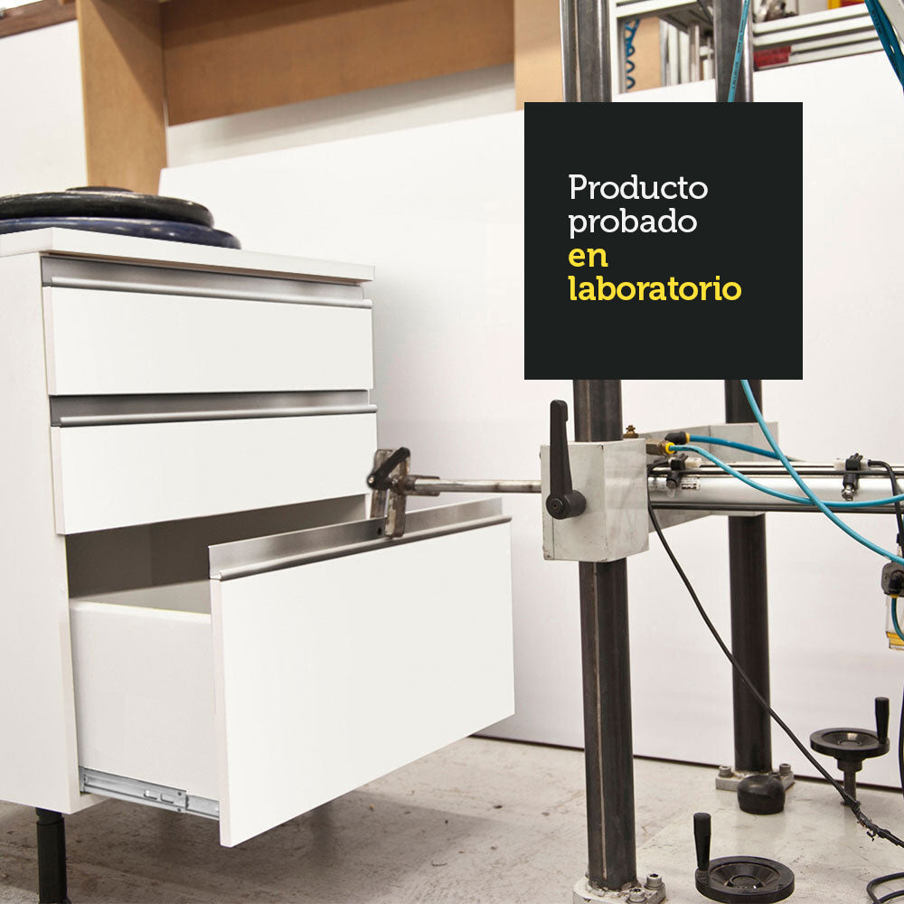 Combo Completo de Cocina 260 cm Blanco/Negro Diamante Madesa 02
