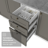Combo completo de Cocina 270 cm Blanco/Gris Vik Madesa 06