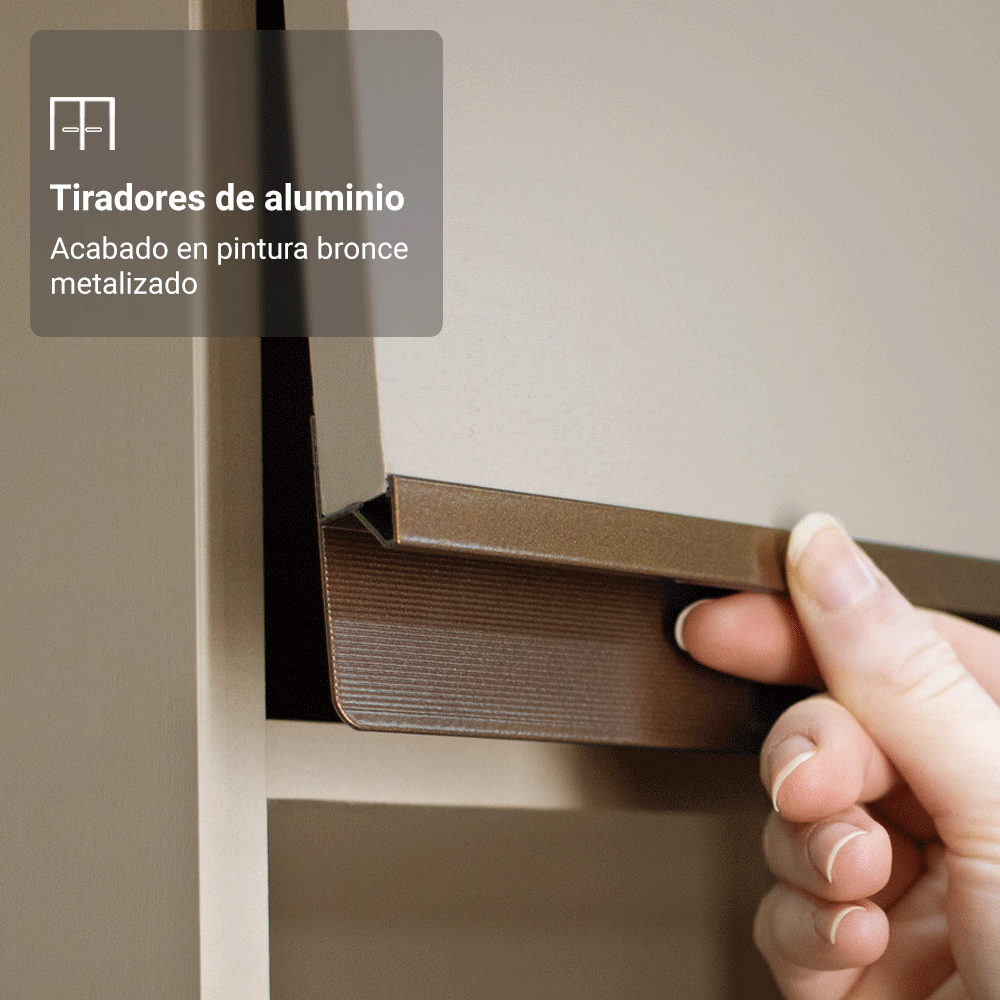 Vanitory, 120 cm, 5 puertas, Crema Nice 02