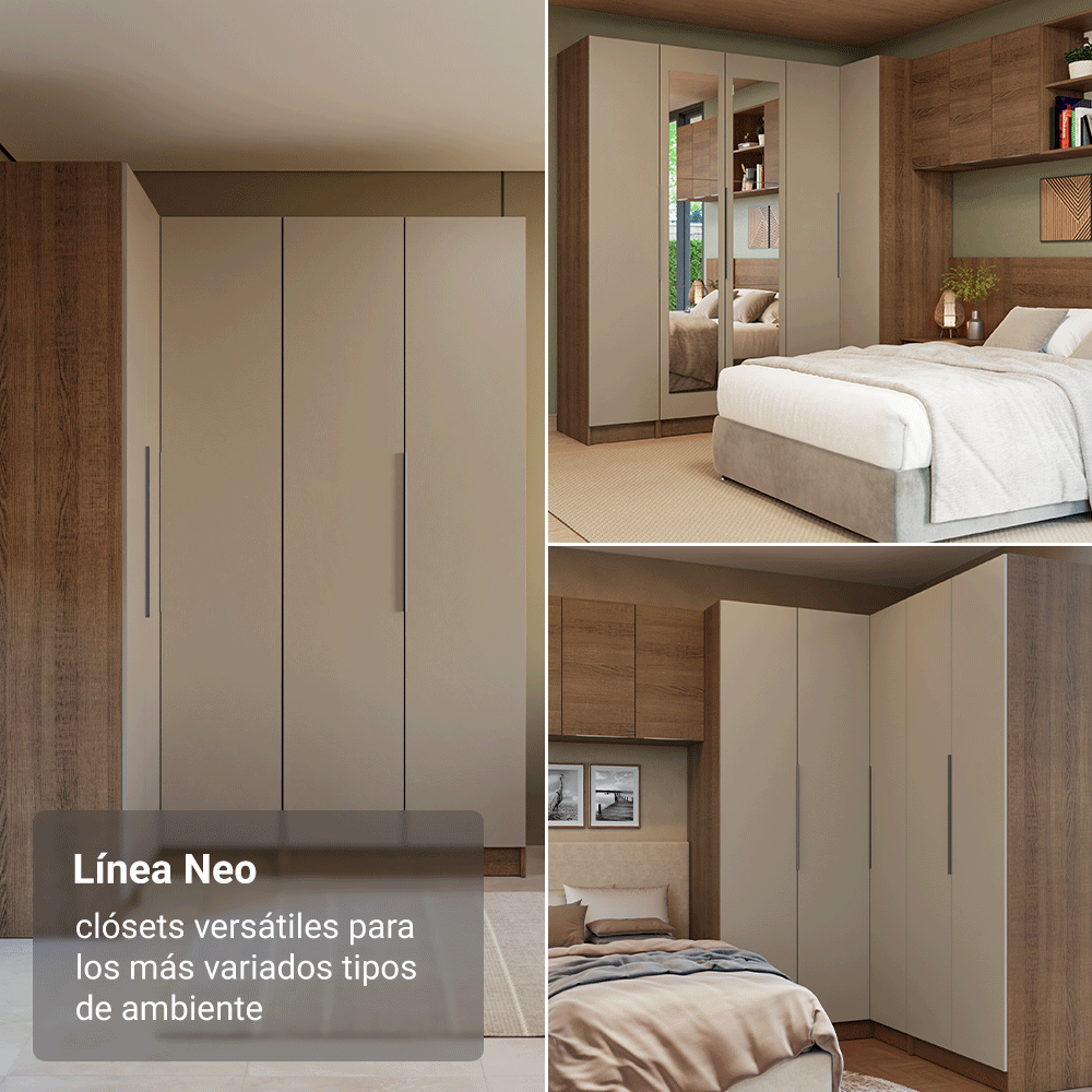 Alacena para Dormitorio 80 cm 1 Puerta Rebatible Marrón Neo Madesa