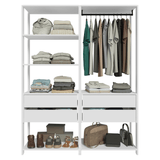 Placard Ropero Modulado 4 Cajones 140 cm Blanco Valencia Madesa