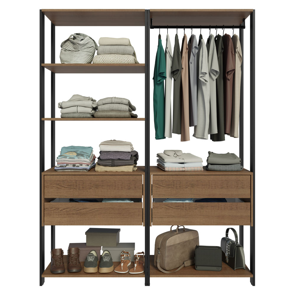 Ropero Placard Guardarropas Madesa Valencia 140cm MN