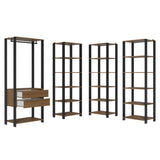 Placard Modulado 2 Cajones 247 cm Marrón/Negro Valencia