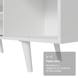 Rack para TV hasta 80 pulgadas, 160 cm, Blanco/Marrón con patas Torino Blanco