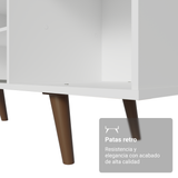 Rack para TV hasta 80 pulgadas 160 cm Con Patas Torino Blanco/Marrón