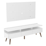 Rack para TV Madesa Londres con Panel de TV hasta 55 Pulgadas Blanco