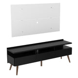 Rack para TV Madesa Londres con Panel de TV hasta 55 Pulgadas Negro/Blanco