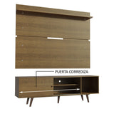 Rack Madesa Dubai con Panel para TV hasta 65 Pulgadas con Patas Marrón