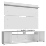 Rack Madesa Cancun con Panel para TV hasta 65 Pulgadas Blanco
