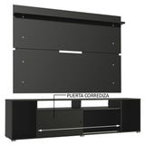 Rack Madesa Cancun con Panel para TV hasta 65 Pulgadas Negro
