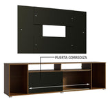 Rack Madesa Cancun con Panel para TV hasta 58 Pulgadas Marrón/Negro