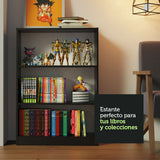 Kit Biblioteca Madesa Estante Librero 6908 + Estante Librero 6907 Negro