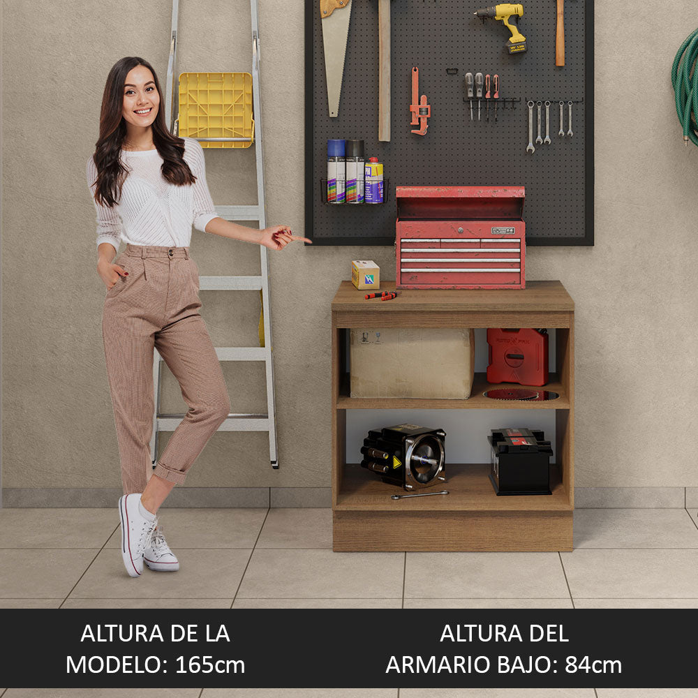 Bajo Mesada Multiuso 80cm 2 Puertas Marrón/Gris Agata