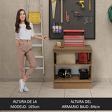 Bajo Mesada Multiuso 80cm 2 Puertas Marrón/Gris Agata