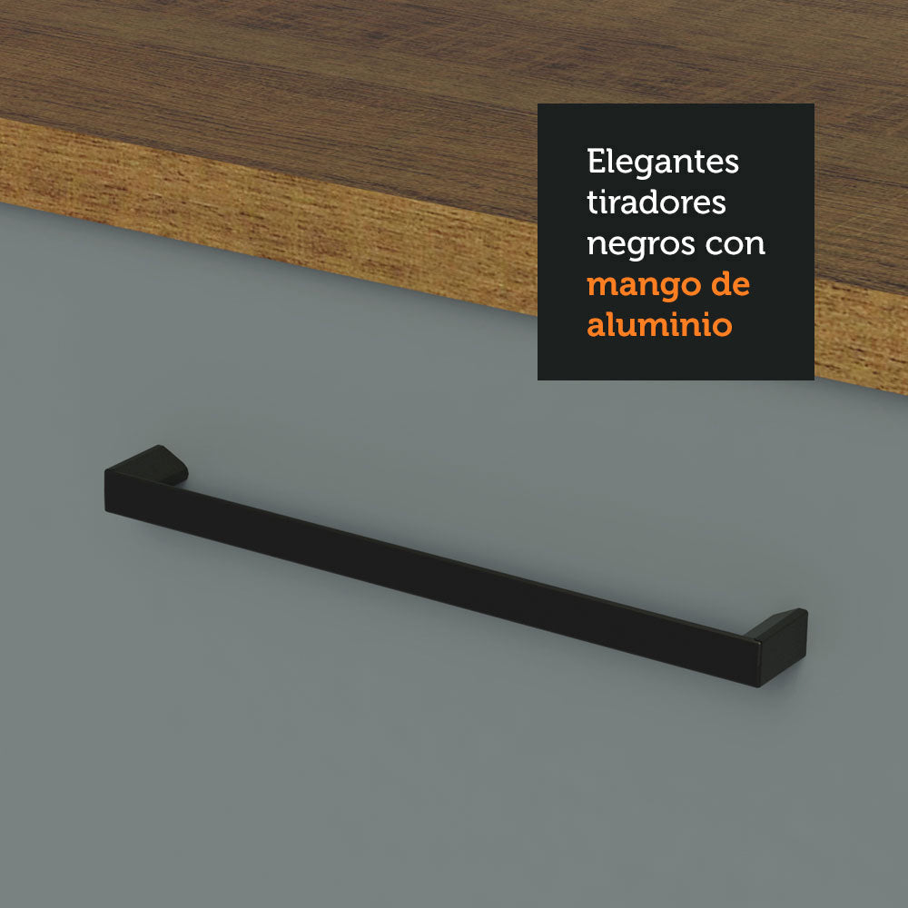 Bajo Mesada Multiuso Garaje 120cm (con Tapa) Marrón/Gris