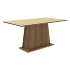 Juego de Comedor 4 Sillas Marrón/Crema/Silver Ashley Madesa