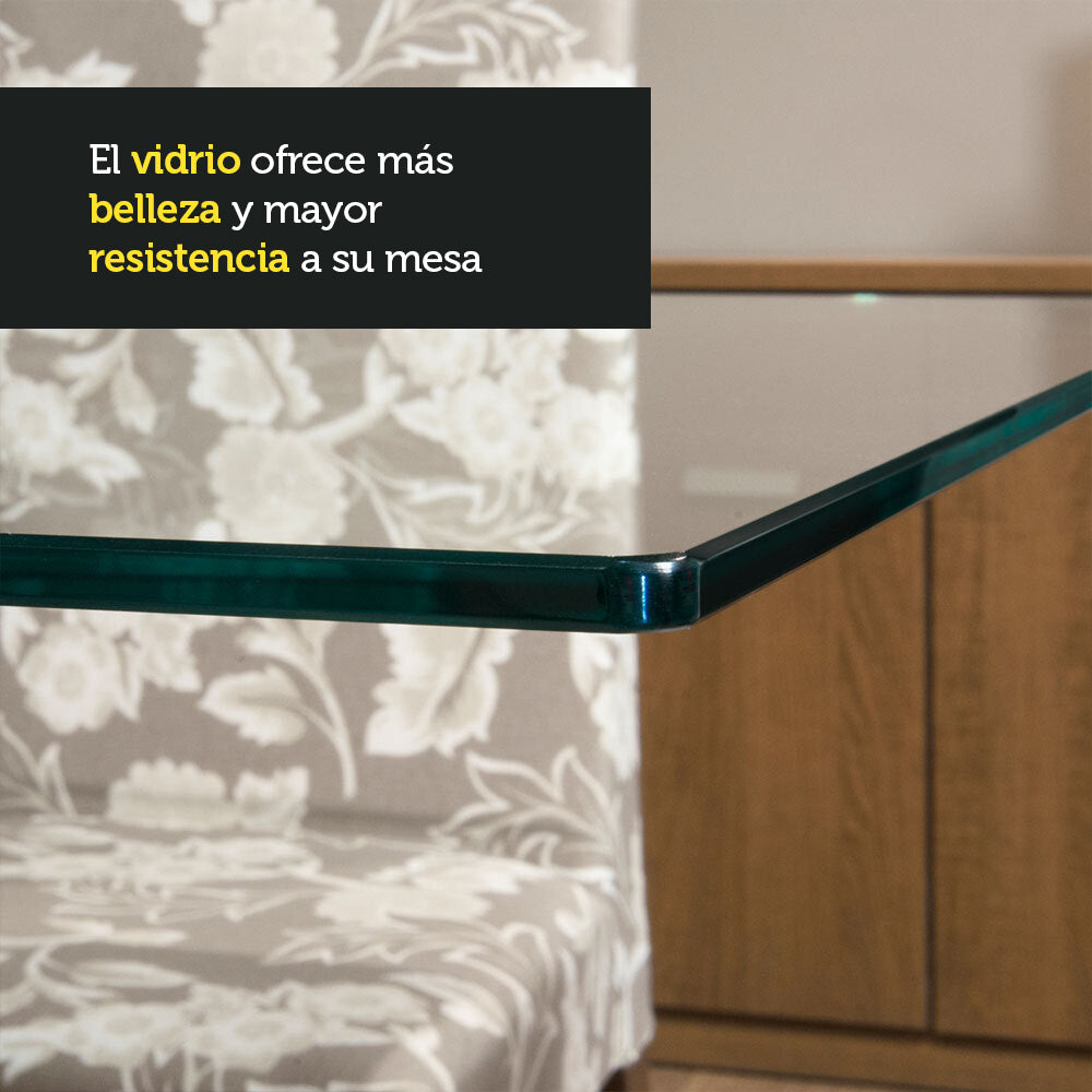 Juego de Comedor Mesa de Vidrio 4 Sillas Madesa Oxford MM 05