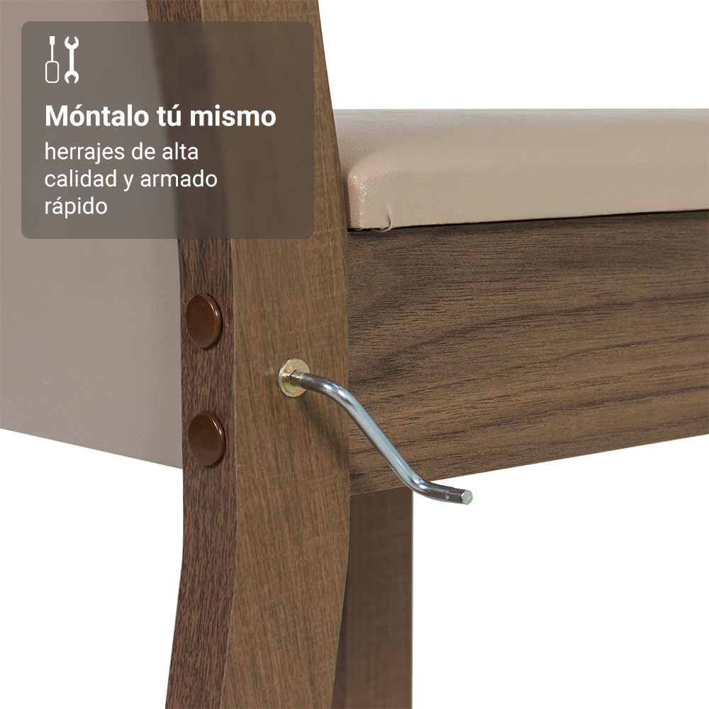 Juego de Comedor con Mesa y 4 Sillas Madesa Sheila MCB