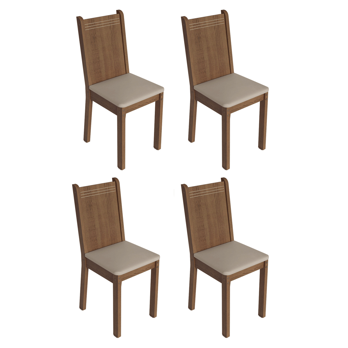 Juego de Comedor con Mesa y 4 Sillas Madesa Camélia MC