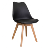 Juego de Comedor Denali Mesa Tapa de Vidrio 4 Sillas Marrón/Negro Madesa