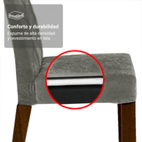 Juego de Comedor Mesa Tapa de Madera 6 Sillas Marrón/Blanco/Silver Hanna Madesa