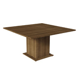 Juego de Comedor con Mesa de Madera y 8 Sillas Marrón/Silver Leila Madesa