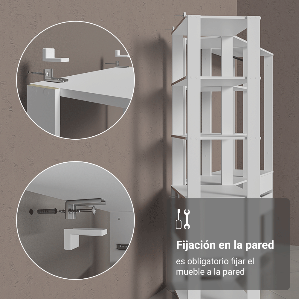 Estante con Repisas para Lavadero 139 cm Blanco
