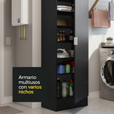 Armário Multiuso 60 cm 1 Purta Negro Madesa