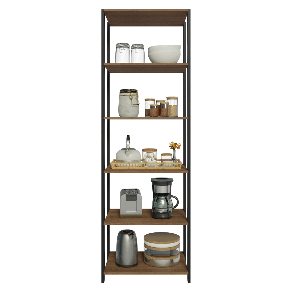 Estante Multiuso para Cocina 59 cm Marrón/Negro Madesa