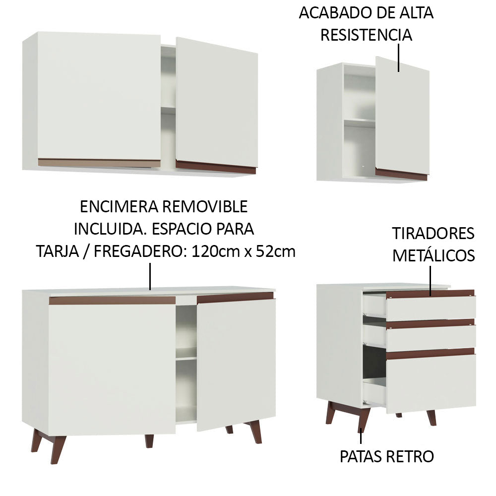 Combo completo de Cocina Madesa Reims 180cm BB 01