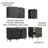 Combo completo de Cocina Madesa Reims 180cm NN 01