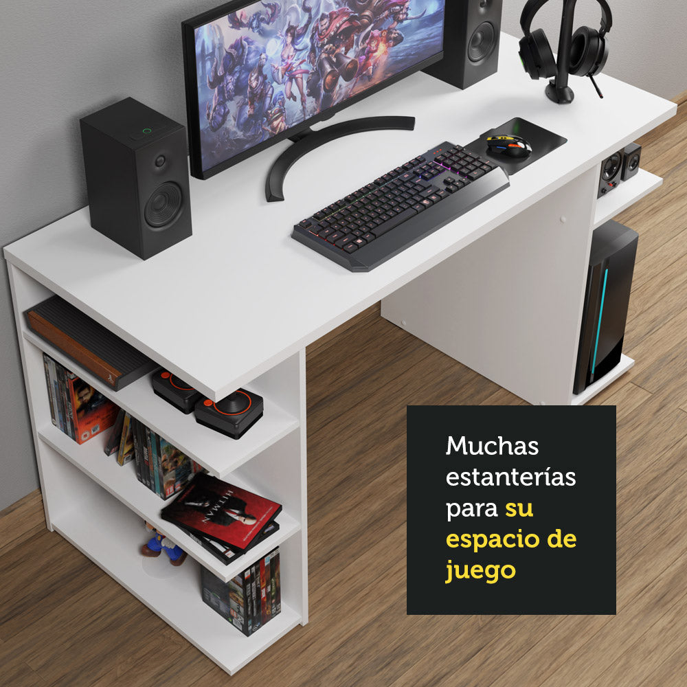 Mesa Gamer Escritorio 9409 Madesa Blanco