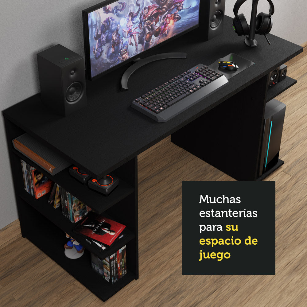 Mesa Gamer Escritorio 9409 Madesa Negro