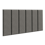 Respaldo Tapizado Modular Combo 6 Piezas para Camas Individual Silver Madesa