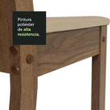 Juego de Comedor Mesa Rute Tapa de Madera con 4 Sillas