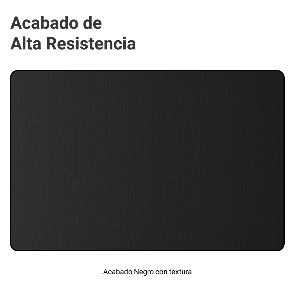 Mesa de Jantar Retangular con Mesada de Vidro Negro 5231 Madesa