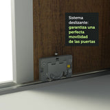 Placard Matrimonial 100% MDF Royale 3 Puertas Corredizas con Espejos Blanco/Marrón