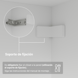 Placard Closet con Patas 2 Cajones 121 cm Blanco Venus Madesa