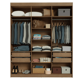 Clóset Matrimonial Venus 6 Puertas Batientes Marrón/Negro