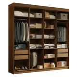 Placard Matrimonial 216 cm Sin Puertas 4 Cajones Venus Marrón